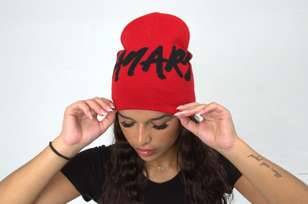 CNRY Red Beanie