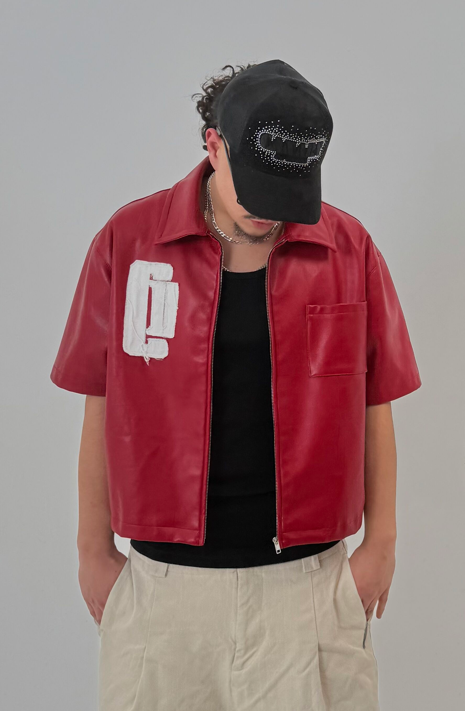 PREORDER ONLY CANARY "Game Time" Leather Crop Jacket